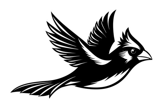 recommend clip art: Cardinal silhouette vector illustration