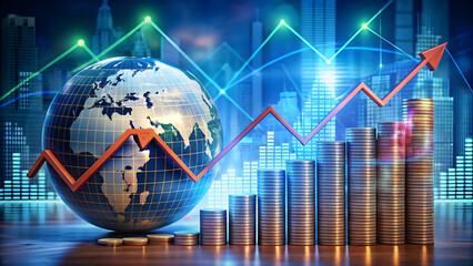 futuristic vision of economic success: a global economy on the rise. Interconnectedness and growth: the future of global finance. A prosperous tomorrow: global