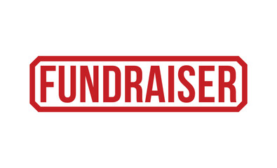Fundraiser Red rubber stamp on white background. Fundraiser stamp sign. Fundraiser stamp.