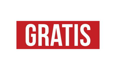 Gratis Red rubber stamp on white background. Gratis stamp sign.