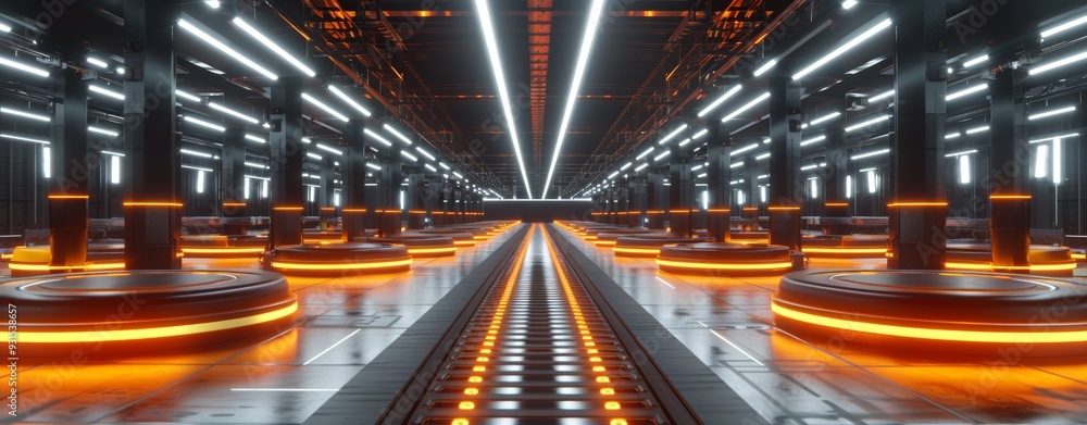 Poster sorting and dispatching packages using an automated logistics center