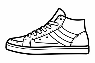 sketch line art, shoes icon, boots icon line art vector
