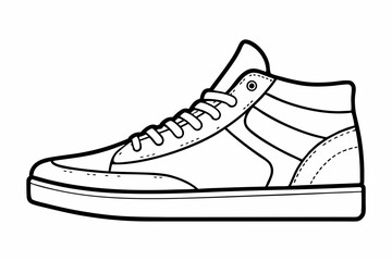 sketch line art, shoes icon, boots icon line art vector