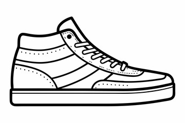 sketch line art, shoes icon, boots icon line art vector