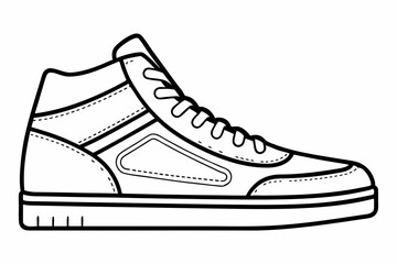 sketch line art, shoes icon, boots icon line art vector