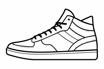 sketch line art, shoes icon, boots icon line art vector