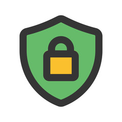 Obraz premium secure data outline fill icon