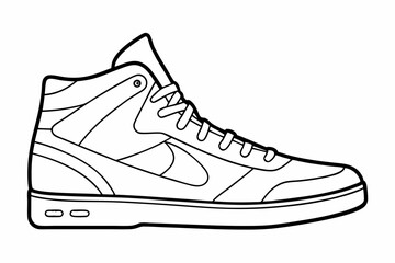 sketch line art, shoes icon, boots icon line art vector