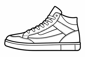 sketch line art, shoes icon, boots icon line art vector