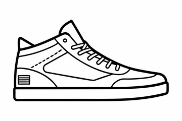 sketch line art, shoes icon, boots icon line art vector
