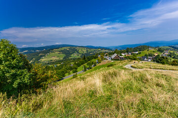Fototapeta premium Koniaków landscape, Ochodzita Mountain, Silesian Beskids