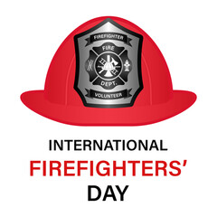 International Firefighters Day. Vector Illustration. 