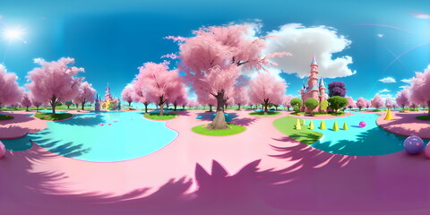 Fototapeta premium Fantasy Town - generative ai, üretken yapay zeka