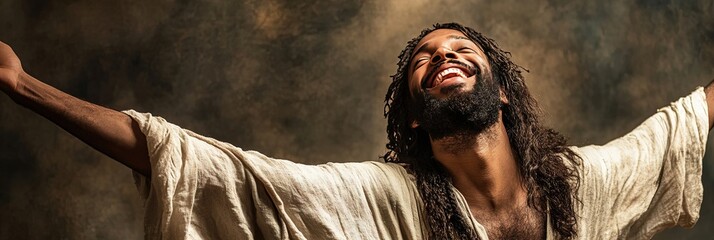 happy african american Jesus