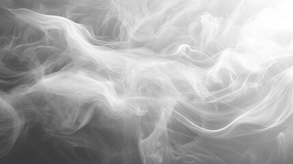Fototapeta premium High quality smoke background, rotating white and gray smoke patterns, ultra-high resolution, creating a soft and realistic atmosphere effect. Very suitable for professional visual design.
