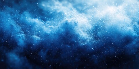 Naklejka premium Abstract Blue and White Specks with Blurred Background