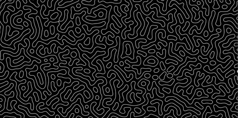 Abstract seamless turing pattern minimal organic geometric black background. white stock line abstract pattern Transparent monochrome striped texture, seamless pattern, modern stylish texture.