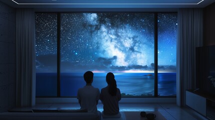 people on the pier , person on the night , person wathing tv ,person on the garden ,sunset in the airport ,perople on the beach ,couple in cafe remote control panel , 