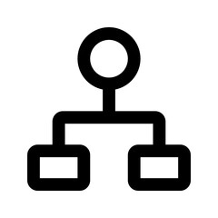 flowchart line icon