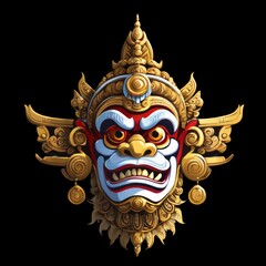 Temple of Barong vector illustration
