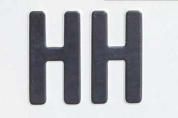 Autokennzeichen HH für Hansestadt Hamburg, Deutschland