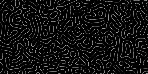 Abstract seamless turing pattern minimal organic geometric black background. white stock line abstract pattern Transparent monochrome striped texture, seamless pattern, modern stylish texture.