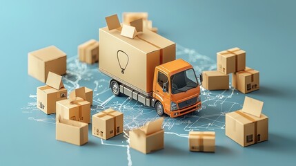 Fototapeta premium International delivery tracking
