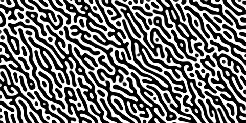 Abstract seamless turing pattern minimal organic geometric white background. black bold line abstract pattern Transparent monochrome striped texture, seamless pattern, modern stylish texture.