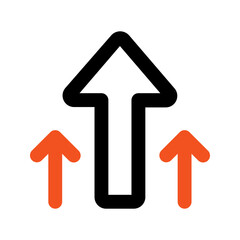 Fototapeta premium growth line color icon