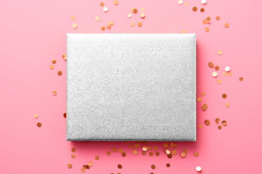 Gift box png mockup, transparent design