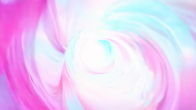 Pastel pink, blue, and green hyperspeed zoom effect in soft tunnel