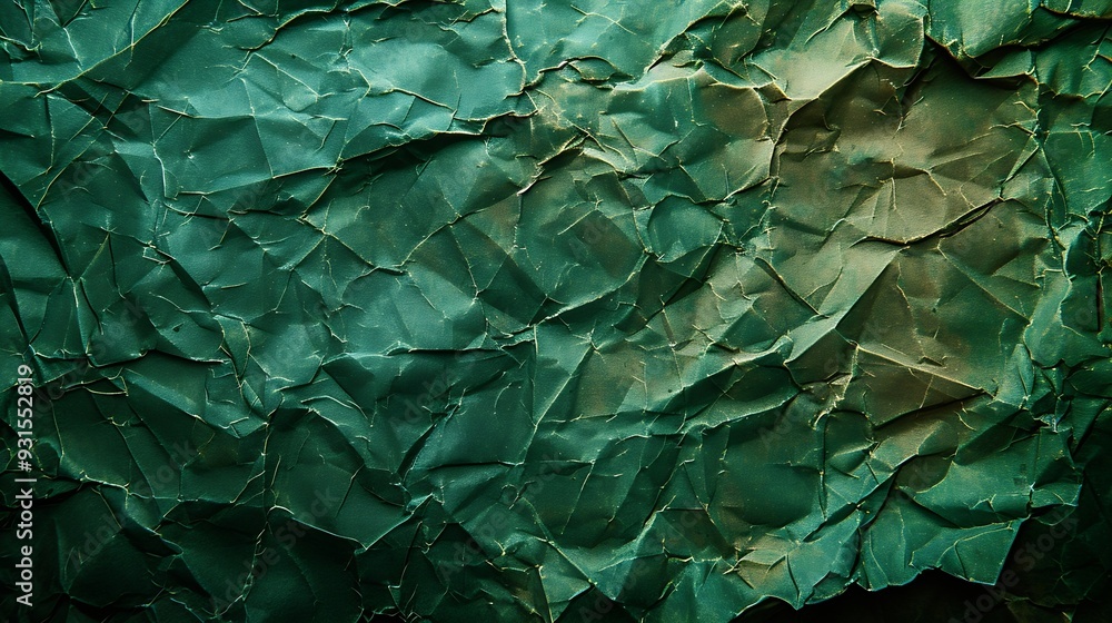 Poster old paper texture green background : generative ai