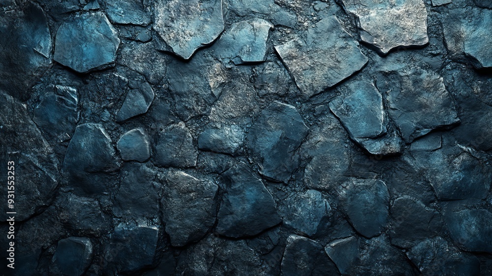 Canvas Prints A blue background with a lot of rocks