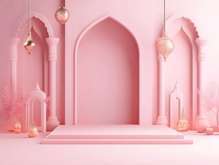 pink Ramadan background