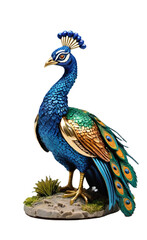 Obraz premium Peacock isolated on white