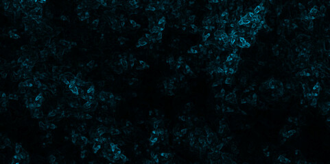Abstract black, blue background texture. distressed blue grunge texture on a dark background, vector. Dense smoke in sky blue neon light on space background. abstract motion Galaxy Background.
