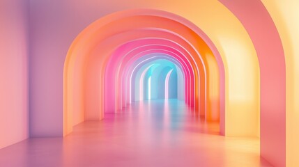 Fototapeta premium Space with pastel color palette