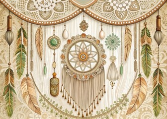 Lace details, fringe trim, and muted earth tones evoke a free-spirited, bohemian essence, blending vintage charm with eclectic, global inspiration and worn-in textures.