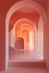Space with pastel color palette