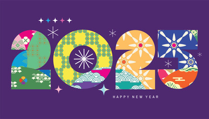 Happy Chinese New Year 2025,  Zodiac sign, year of the  Snake  Chinese  translation: "Happy New Year, Snake"  Vector modern art template poster,  banner flat icon colorful illustration