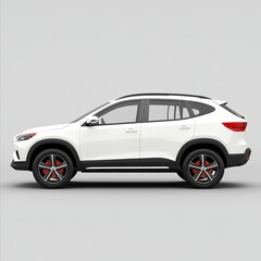 Realistic SUV car isolated on background. 3d rendering - illustration