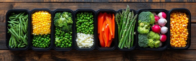 Assorted Fresh Vegetables on Wooden Background