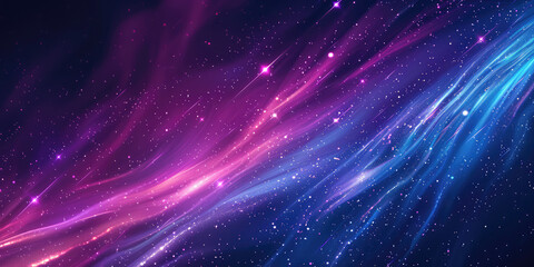 Naklejka premium Abstract illustration of a cosmic nebula and galaxy, blending science fiction and celestial beauty