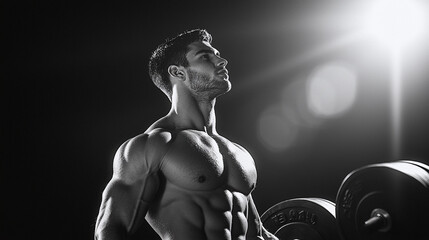 a strong fit man at the gym