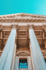 Obraz premium Majestic exterior view of a grand classical building 