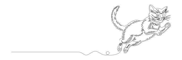 Lineart cat vector editorial content