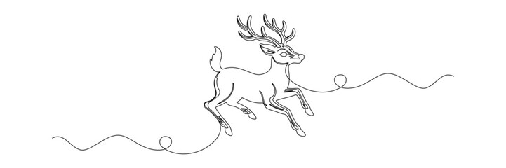 Lineart deer vector editorial content