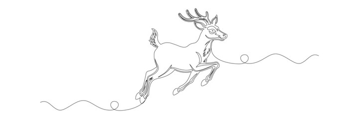 Lineart deer vector editorial content