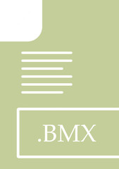 BMX File format icon fill insidse with symbol