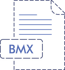 BMX File format icon rounded outline